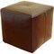 Baxton Studio Aric Bonded Leather Ottoman, 16 in W, 15 in H, Plastic, Black 33-3299 - alternate 3